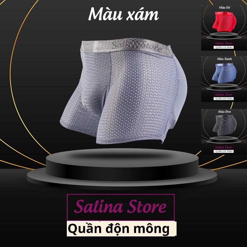 Quần Độn Mông Nam, Nâng Mông Tự Nhiên Không Dấu Vết, Quần Sịp Boxer Sexy Lịch Lãm Thoáng Mát