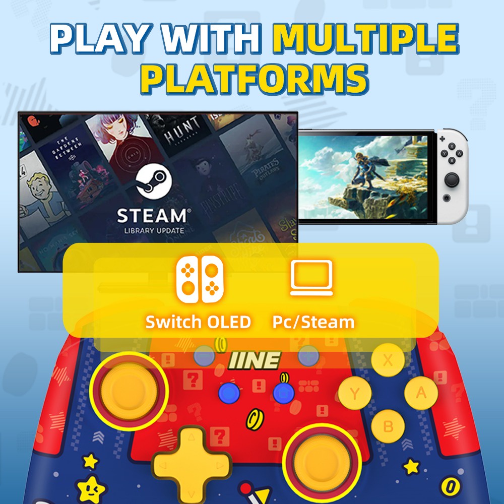 Iine pikachu mario Điều Khiển Không Dây nfc Tương Thích Với nintendo switch & switch oled / lite