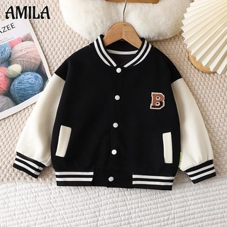 Amila Áo Khoác Bóng Chày Dày Dặn Thời Trang Thu Đông Dành Cho Người Lớn Tuổi Và Trẻ Em