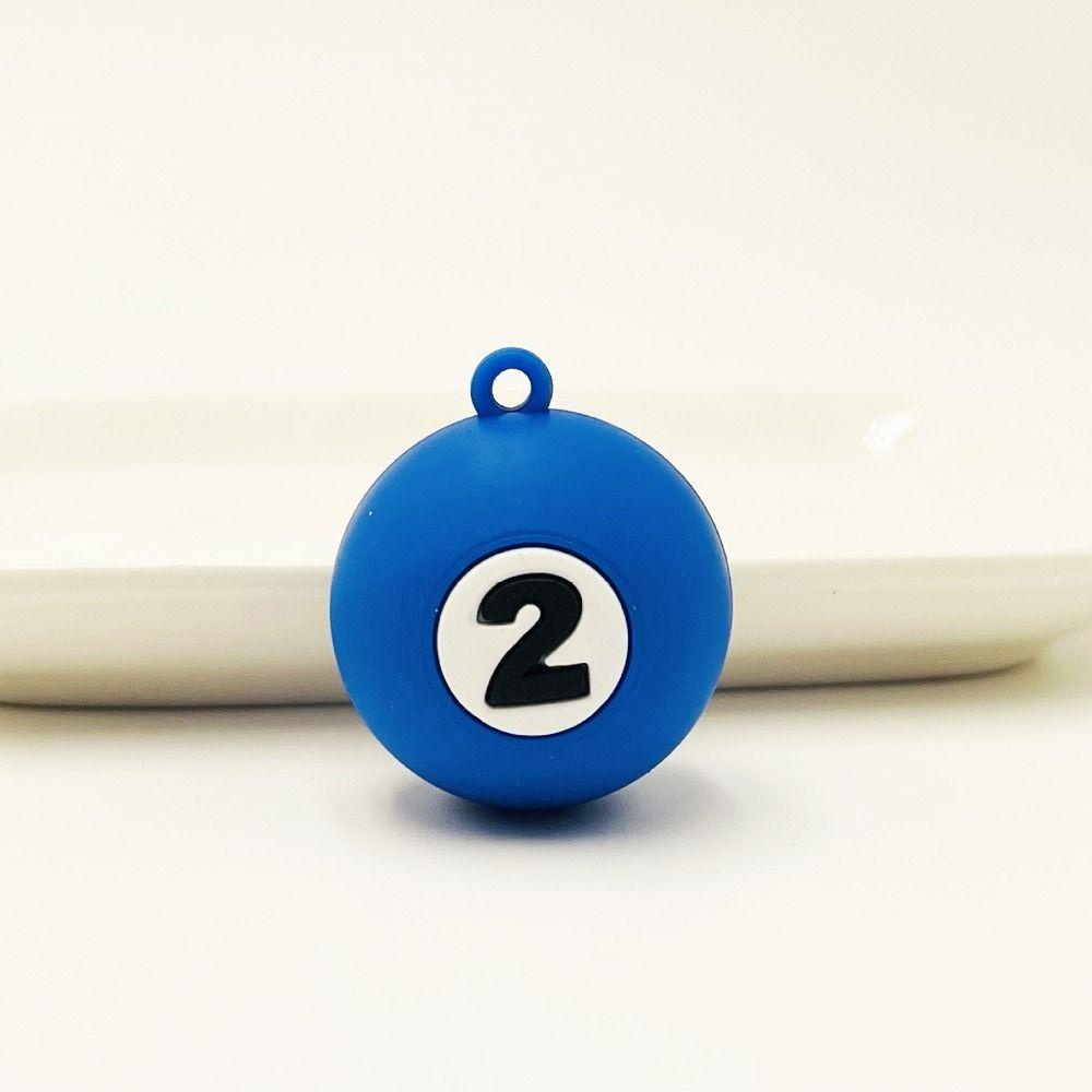 Bernardo Móc Khóa Tròn mini Bằng pvc Màu Trơn Số 1-9 Bida