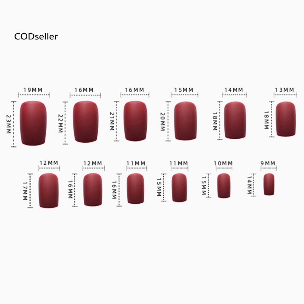 Bộ 24 Móng Tay Giả Hình Vuông Có Keo Nối Ngắn Bóng Tự Nhiên Cho Nữ Và Gia Đình