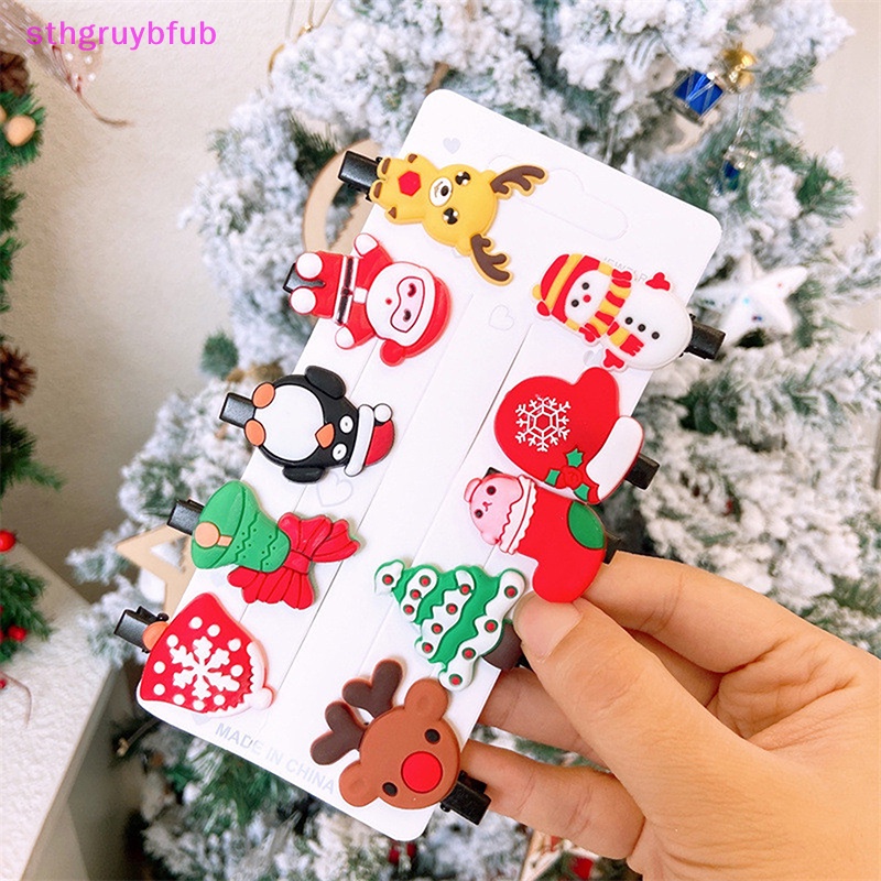 Set 10 Kẹp Tóc Hình Ông Già Noel Dễ Thương vn