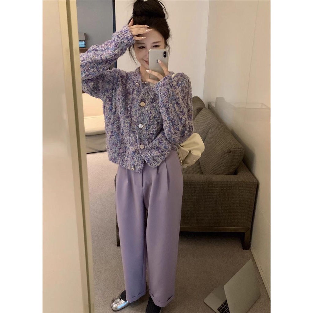 Áo Khoác cardigan Dệt Kim Tay Dài Dáng Rộng Thời Trang Thu Đông 3n