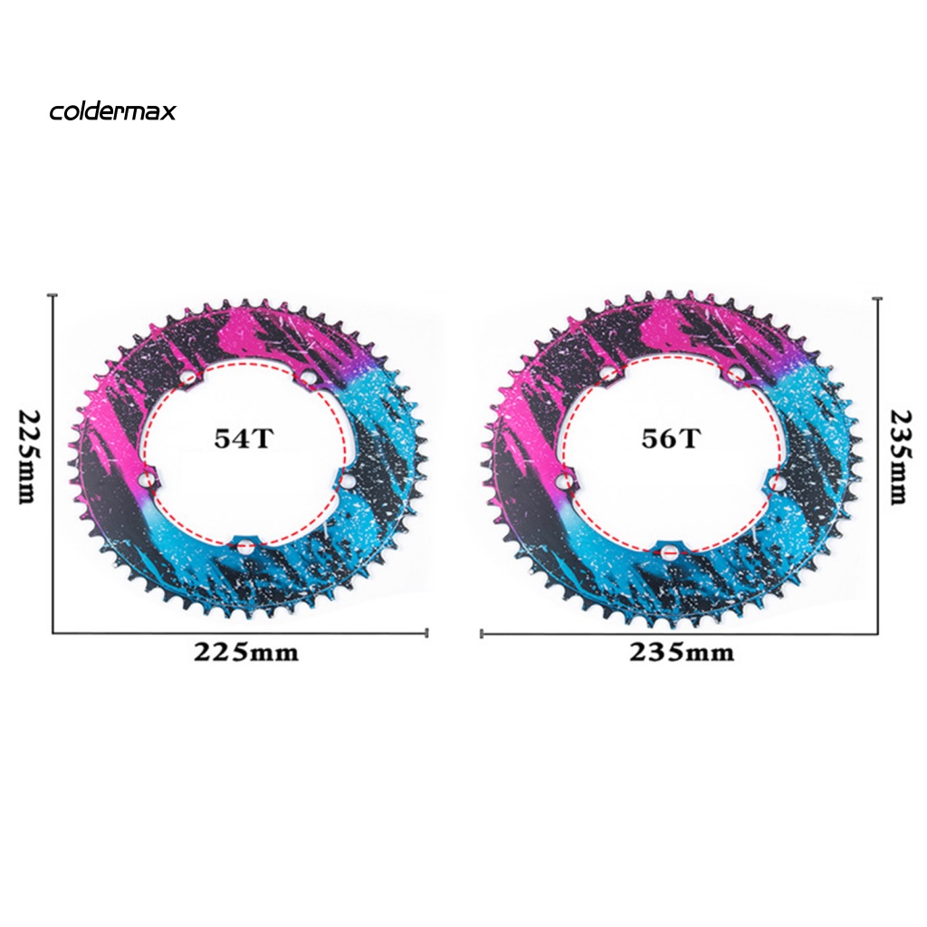 Bánh Răng Hợp Kim Nhôm 54t / 56t Chống Rỉ Sét Cho Xe Đạp Leo Núi 130mm bcd