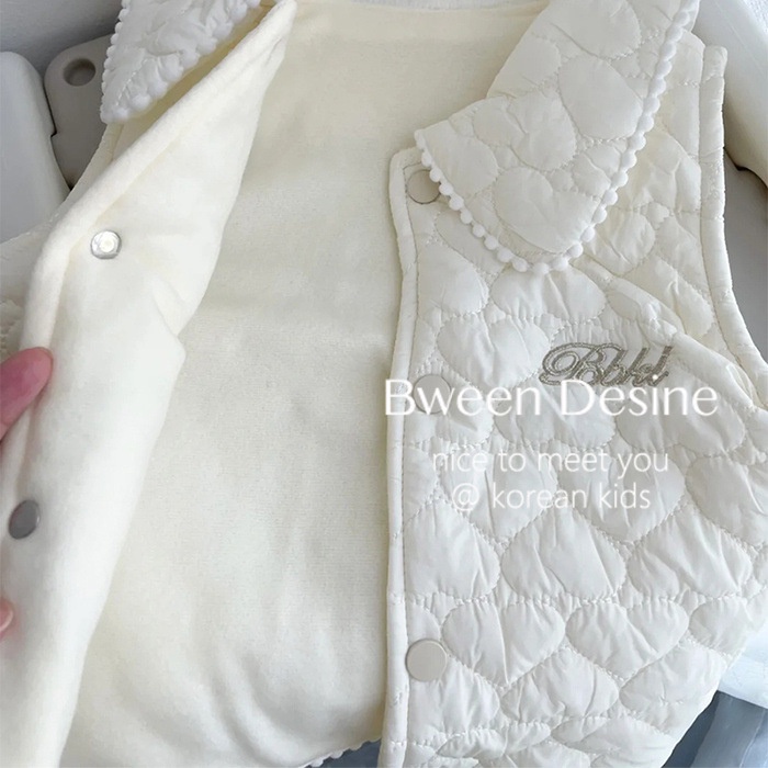 Áo gi le phao lót lông nhung tiểu thư bé gái siêu xinh 2023