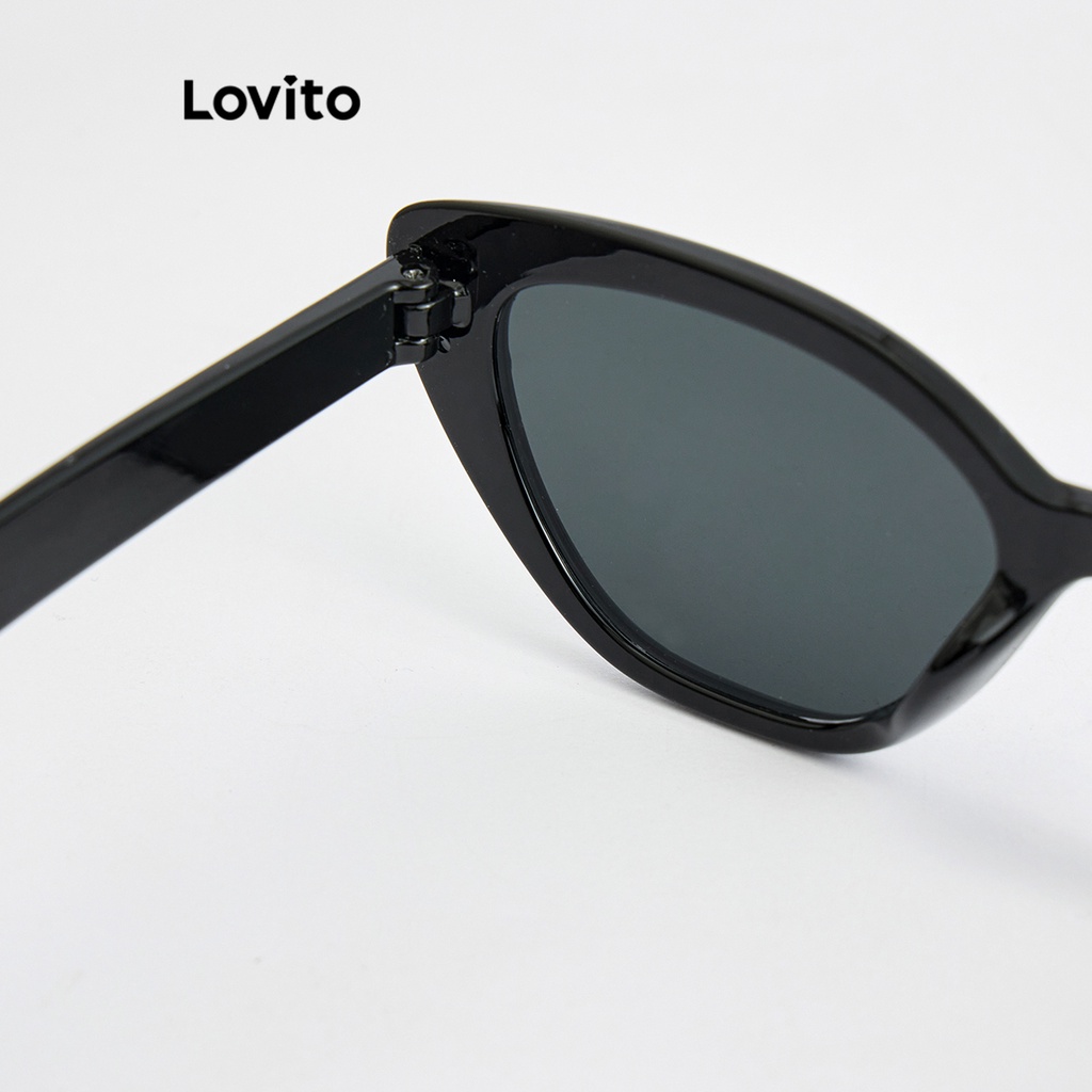 Kính mát mắt mèo Lovito màu trơn thường ngày cho nữ L63AD244