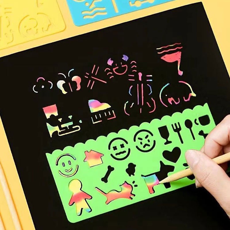 Giấy Sáp a4 Thay Đổi Màu Sắc graffiti diy Dành Cho Trẻ Mẫu Giáo