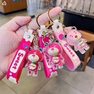 Hot Trend Móc khóa gấu dâu, kẹp ba lô, túi xách và móc khóa YD