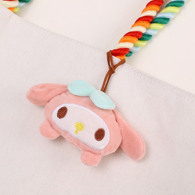 Móc Khóa Gắn Búp Bê Nhồi Bông Mềm Chống Thất Lạc Hình sanrio my melody kuromi cinnamoroll girl Dễ Thương