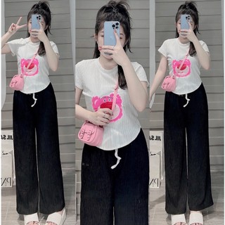 Set đồ bộ quần dài ống rộng