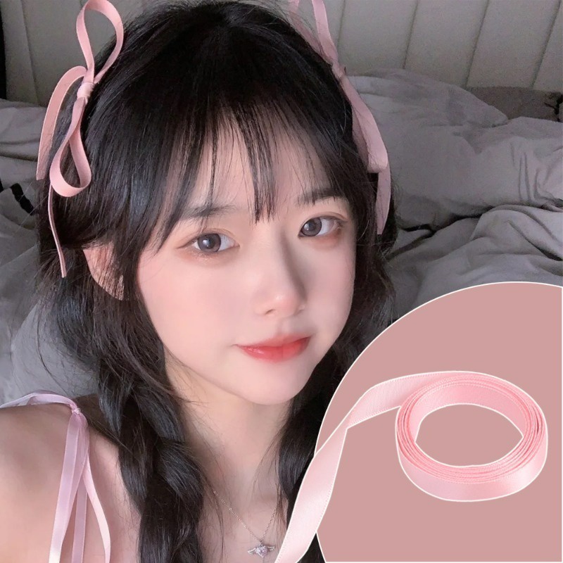 Dây Buộc Tóc Ruy Băng Thắt Nơ Nhiều Màu Sắc / Ruy Băng Lụa Cho Nữ