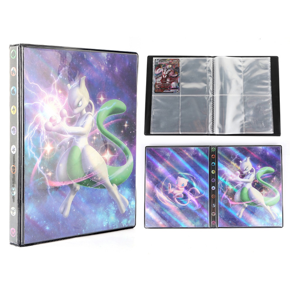 PU Album Pokemon Book Phim Hoạt Hình Thẻ Thư Mục Bản Đồ Pokemon Card Binder Anime Bản Đồ Thẻ Sách Pokémon Bộ Sưu Tập Album Chủ 240 Cái