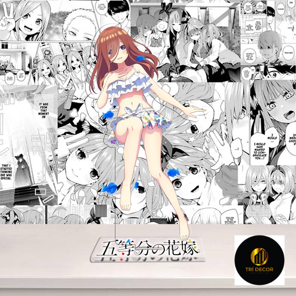Standee Nhà Có 5 Nàng Dâu, Gotoubun no Hanayome, mô hình nhân vật Miku, Nino, Itsuki, Ichika, Yotsuba