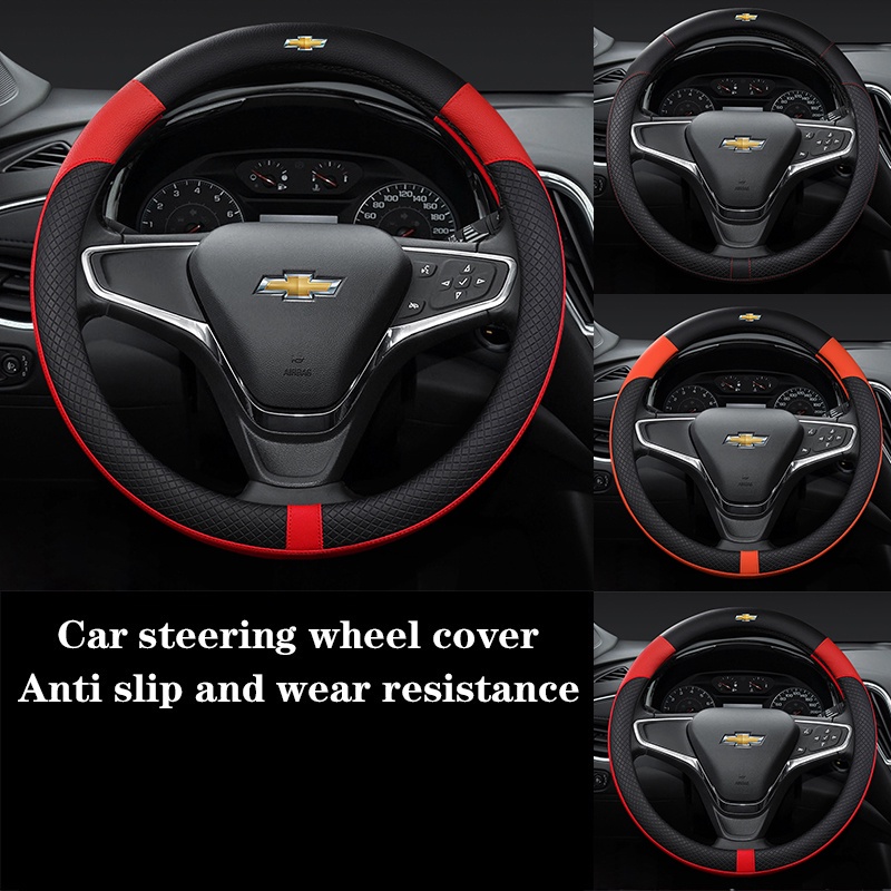 Vỏ Bọc Vô Lăng Bằng Da 38cm 38cm Cho Xe chevrolet colorado spark trailblazer captiva sonic Maribu cruze colorado