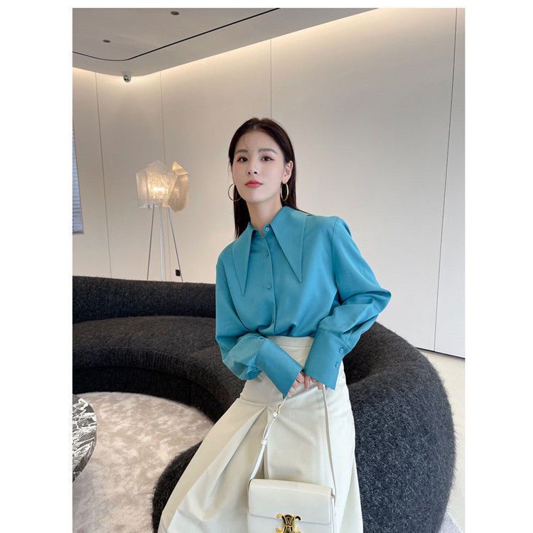 Áo Sơ Mi Dài Tay Phong Cách Pháp Thanh Lịch Dành Cho Nữ