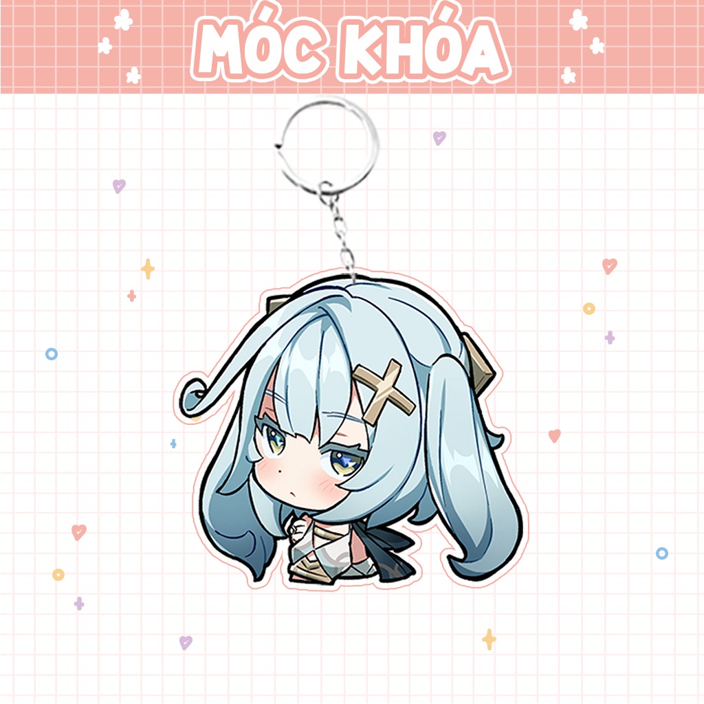 Móc khóa mô hình standee đứng để bàn Faruzan Genshin Impact Lada anime đáng yêu chibi trang trí quà tặng