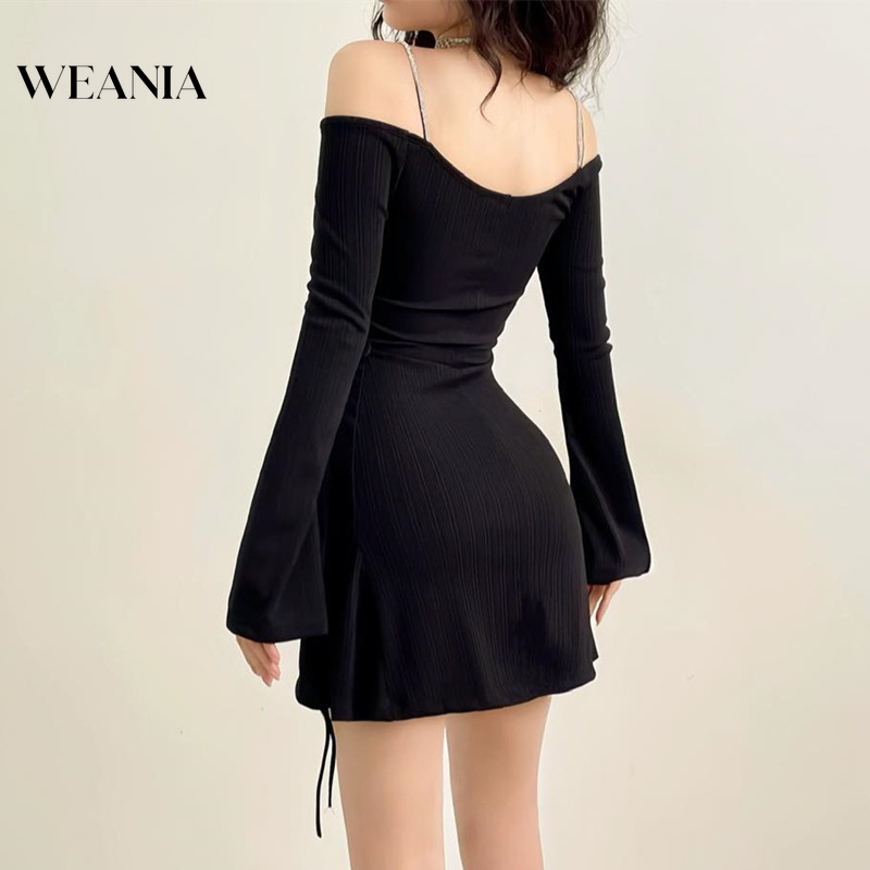 Đầm Nữ Tay Dài Hở Vai Gợi Cảm