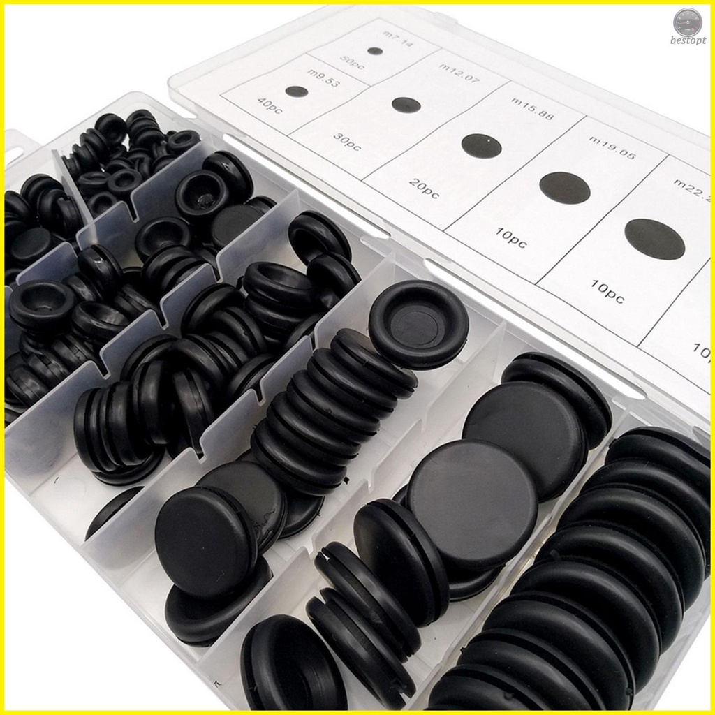 170Pcs Rubber Grommets Assortment Set for Electrical Wire Gasket and Firewall Hole Plug