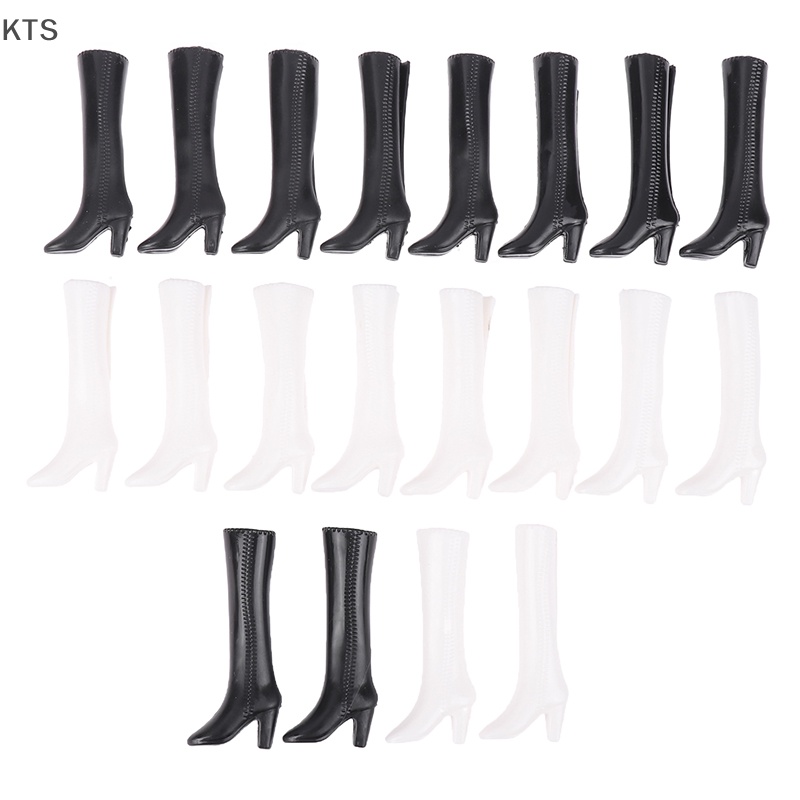 Kts Set 5 Đôi Giày Màu Trắng Đen Cho Búp Bê 30cm Tỉ Lệ 1 / 6