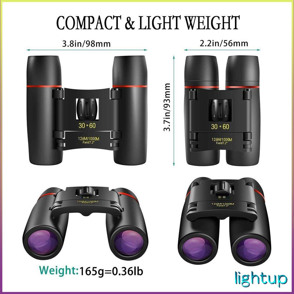 30*60 Binoculars Portable Pocket Foldable Waterproof Mountaineering Telescope