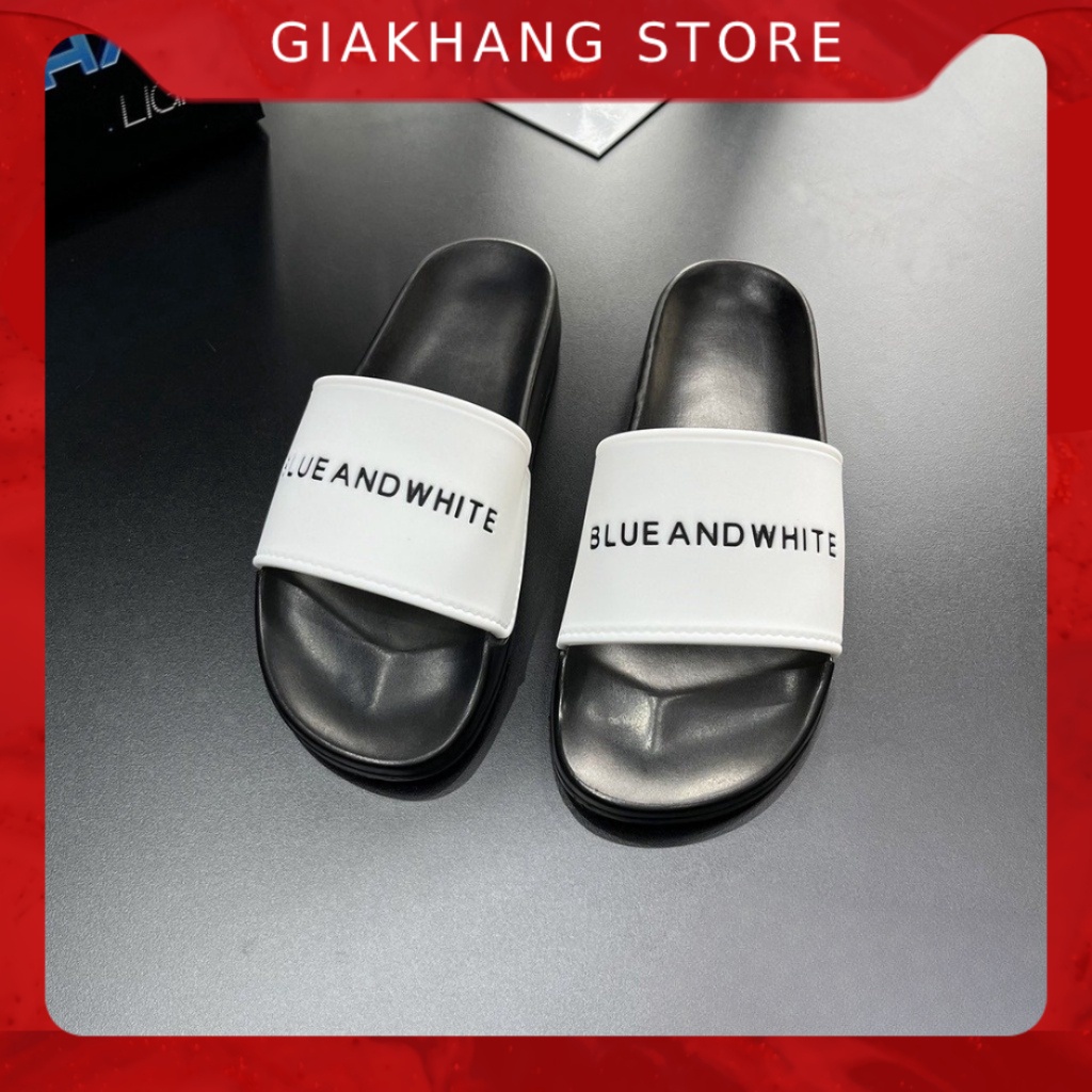 Dép Quai Ngang Blue And White - Dép ulzzang Nam Nữ phong cách Hàn Quốc