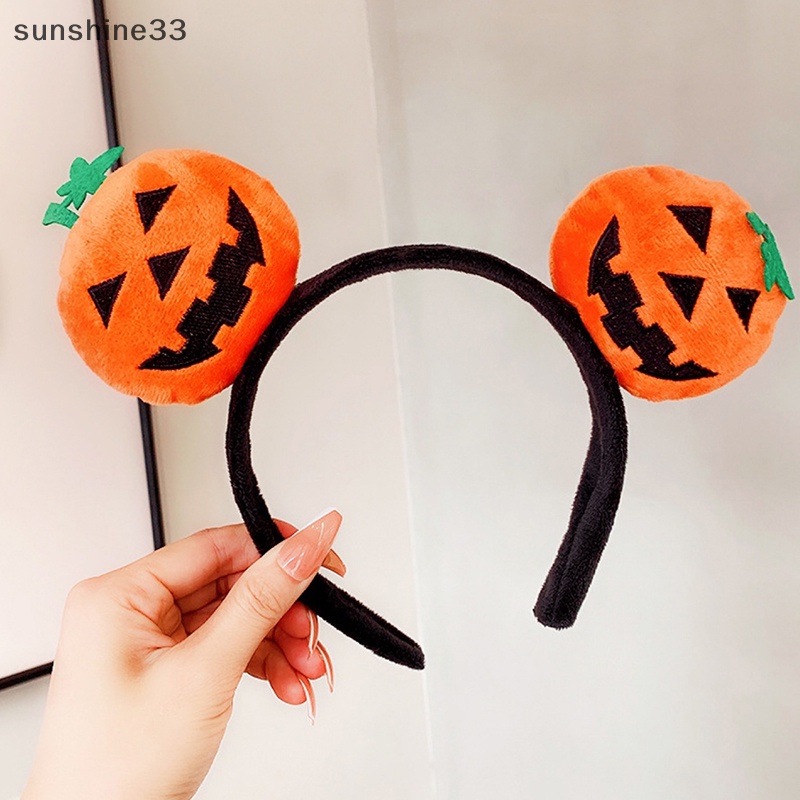 Băng Đô Cài Tóc Hình Quả Bí Ngô Phong Cách halloween Dễ Thương Cho Bé Gái