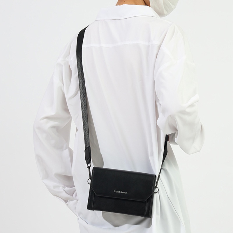 XINYIMEI  Túi Đeo Chéo Vai Hình Vuông Nhỏ Màu Trơn Đơn Giản Hợp Thời Trang Cho Nam