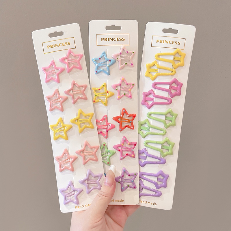 Bộ Kẹp Tóc Bb Hình Ngôi Sao Dễ Thương Thời Trang Cho Bé Gái YKT