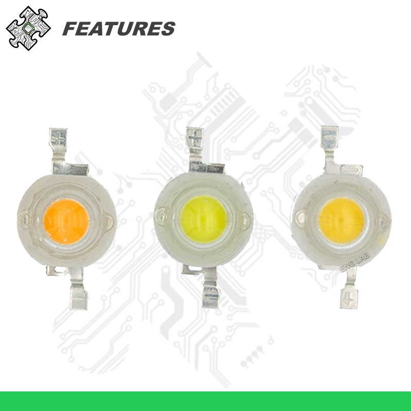 ENGLAB★Bộ 5 Đèn led 3w 3.2v Chất Lượng Cao