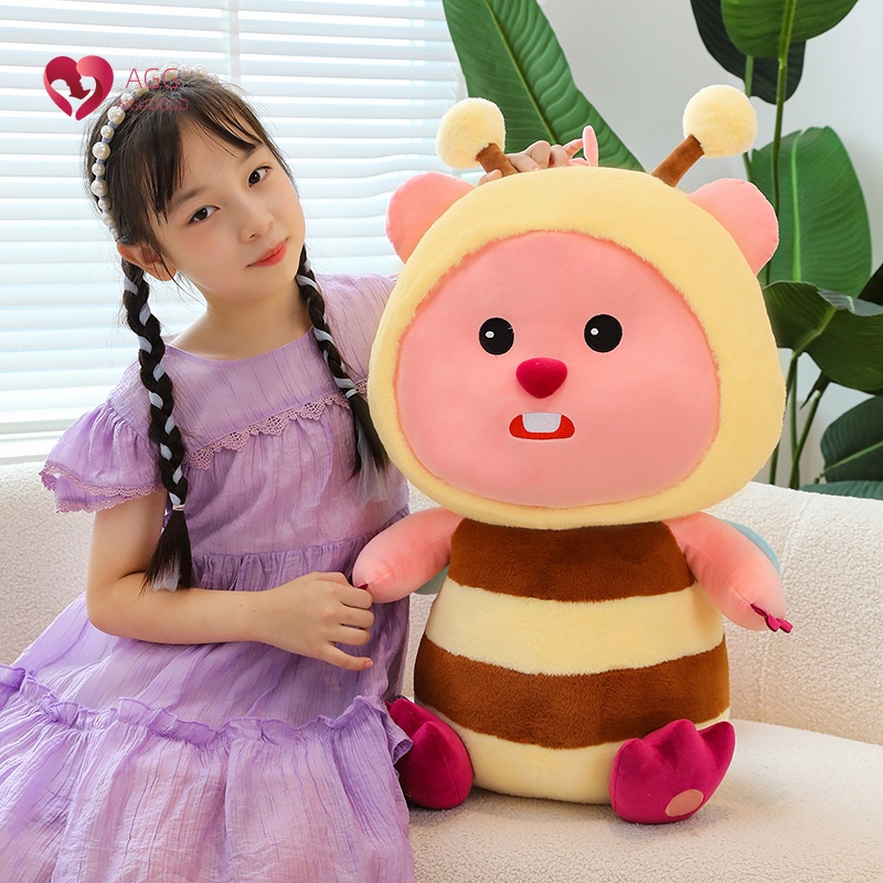 Phim hoạt hình Bee Ruby Doll Búp bê dễ thương Đồ chơi sang trọng Máy vuốt búp bê Quà tặng sinh nhật