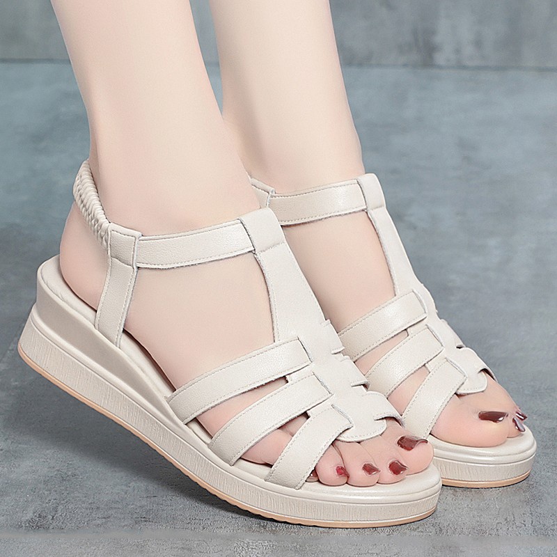 Xăng đan Hở Ngón Đế Bằng Chống Trượt Thoải Mái Phong Cách La Mã Cho Nữ