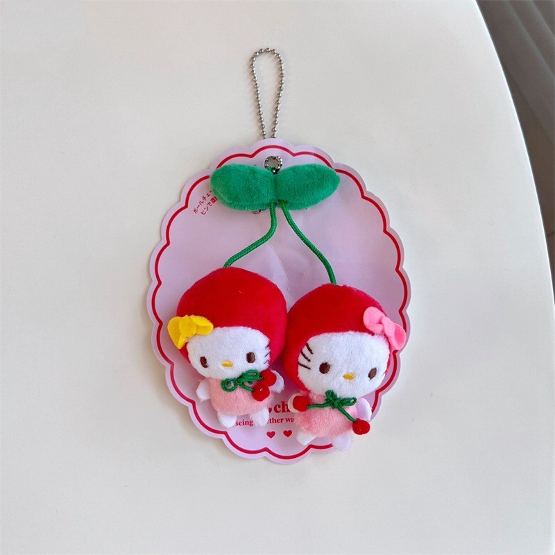 Sanrio Móc Khóa Hình Búp Bê Nhồi Bông kuromi pom pom purin Và hello kitty