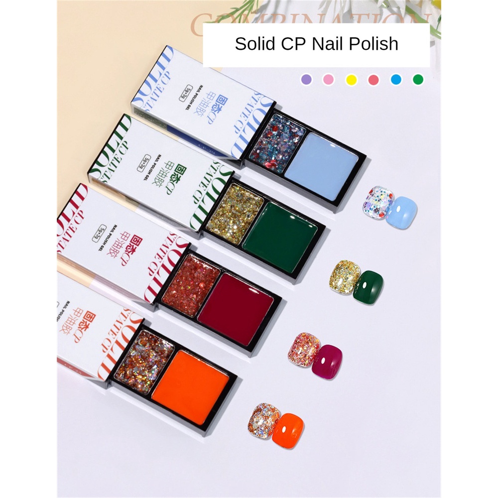 Keo Dán Móng gel salon 5.3 * 3.1cm 30 Màu 5g + 3g &amp; Bộ Dụng Cụ Làm Móng Chuyên Dụng Chất Lượng Cao