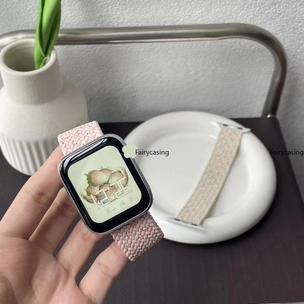 Dây Đeo Đồng Hồ Dạng Bện Co Giãn Cho apple watch 44mm 45mm 49mm 40mm 41mm 38mm 42mm iwatch ultra 2 series 9 7 se 5 6 8