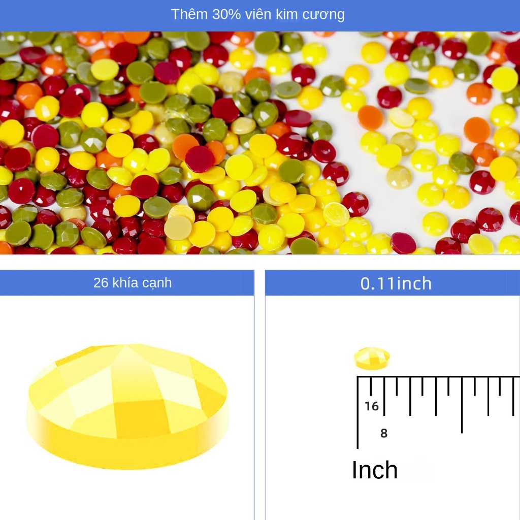 Bộ Tranh Đính Đá 5d Tự Làm Hình Cá Voi 30 * 40cm