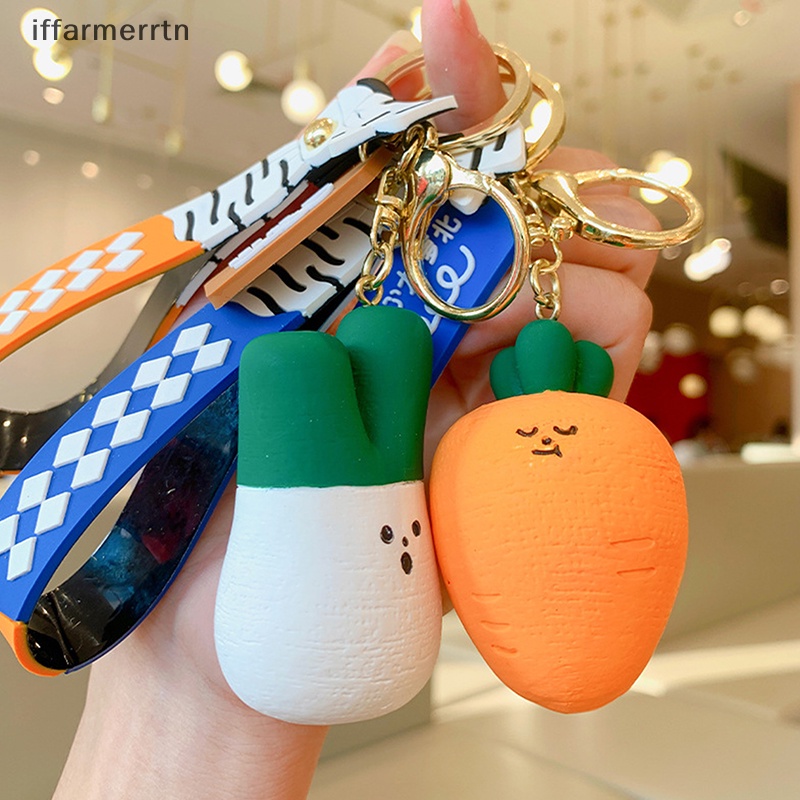 Iff Móc Khóa Điện Thoại / Chìa Khóa Xe Hơi / Túi Xách Hình Cây Nấm Củ Cải Dễ Thương Sáng Tạo Làm Quà Tặng Cho Trẻ Em hye