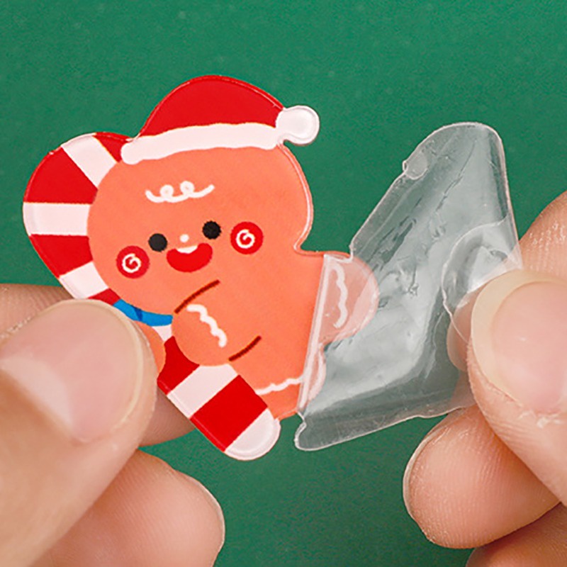 Ghim Cài Áo Bằng acrylic Hình Ông Già Noel Tuần Lộc / Cây Thông Dụng Hoạt Hình Dễ Thương