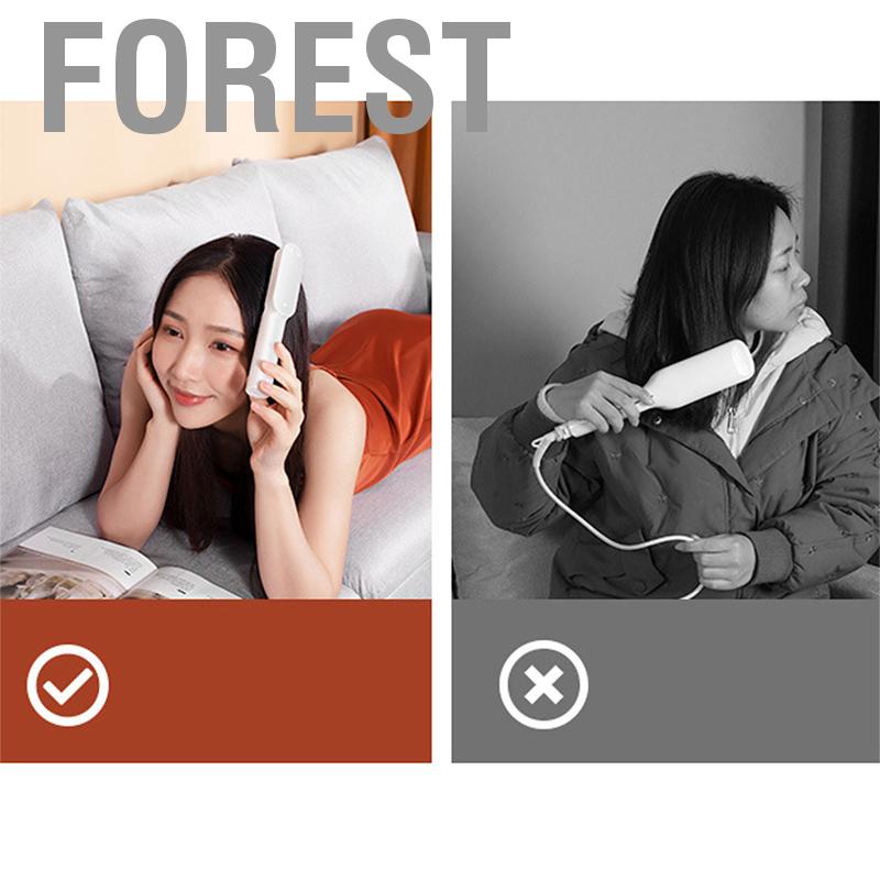 Forest Electric Straightener Comb Mini Portable Fast Heating Rechargeable Multifunctional