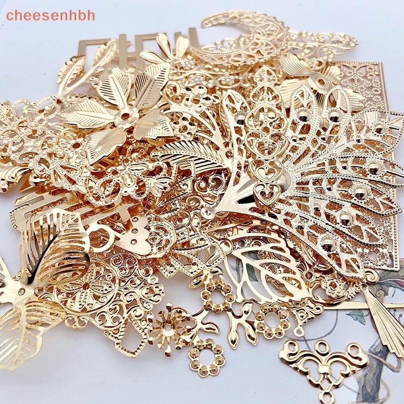 Bộ 50g Hạt Kim Loại Hình Hoa Lá Dùng Làm Trang Sức diy vn