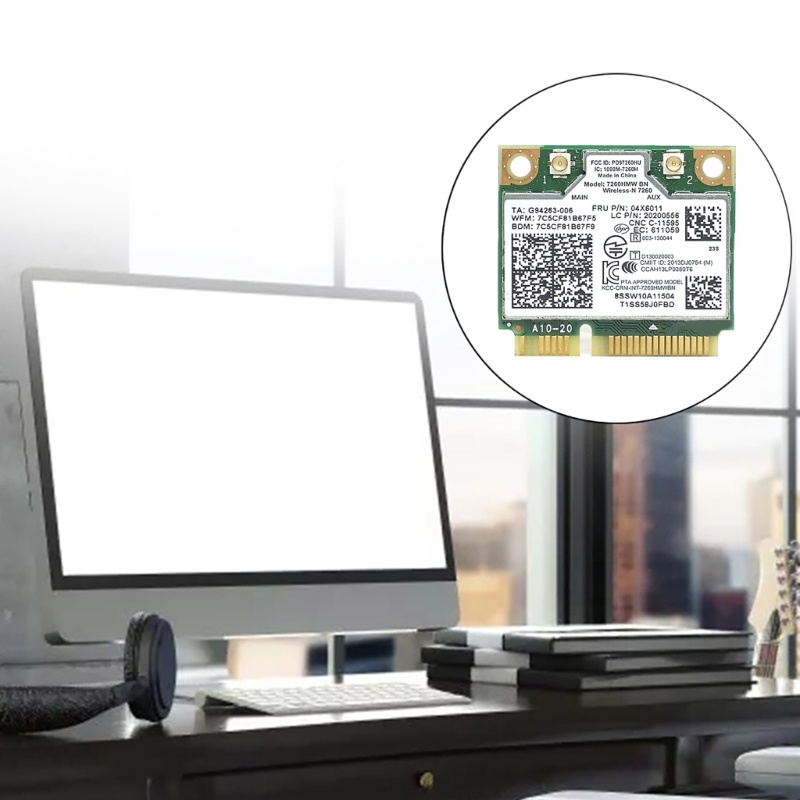 Card Mạng wifi shas 7260hmw 04x6011 Cho laptop k4350 k4250 b5400 m5400 m4400s