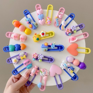 Set 5 kẹp tóc mỏ vịt màu kẹo thời trang hàn quốc cho bé gái