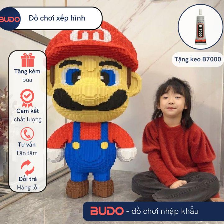 Đồ Chơi Lắp Ráp Mô Hình Mario Nintendo Cỡ Lớn 90cm, Lugi super mario bros 1m