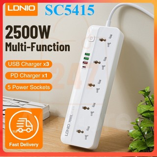 Ổ điện LDNIO nhiều cổng 2500w - Tích hợp Cổng sạc nhanh Type C  PD3.0 20W, QC3.0 18W SC5415  SC2413  SC2311 ACSTORE