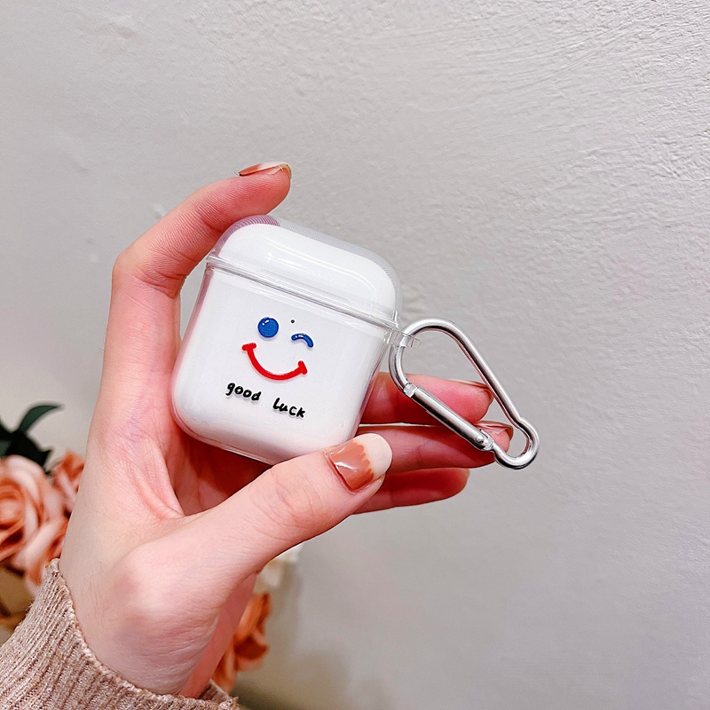 Vỏ Bảo Vệ Hộp Sạc Tai Nghe airpods 1 / 2 / 3 / pro pro2 airpods 2 gen airpods pro2 Bằng Silicon Trong Suốt Họa Tiết Hoạt Hình anime Đơn Giản