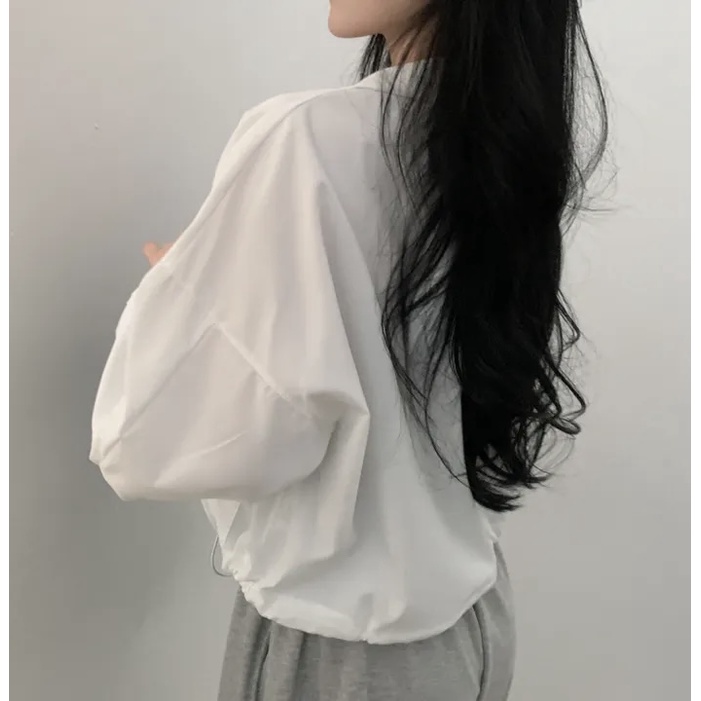 SUXI Áo Khoác Nữ Tay Dài Dáng Rộng Phong Cách retro