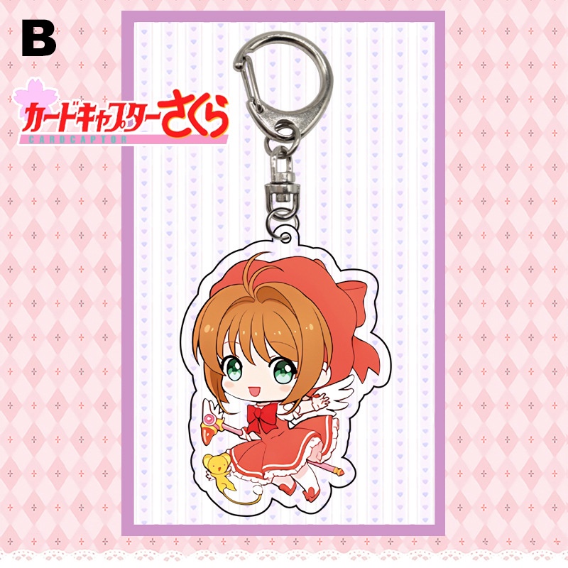 Thẻ Móc Khóa acrylic Hình Thủ Lĩnh Thẻ Bài sakura Xinh Xắn
