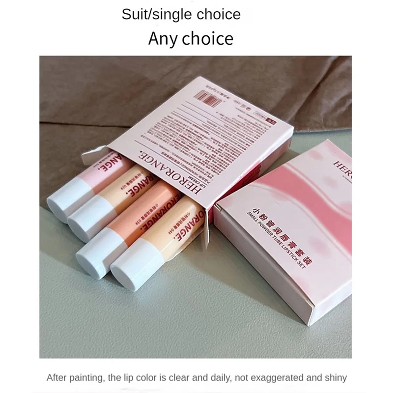 Set 4 Son Thạch Pha Cà Phê Hạnh Nhân / Hoa Hồng Đen Dưỡng Ẩm Không Màu ouyouvn