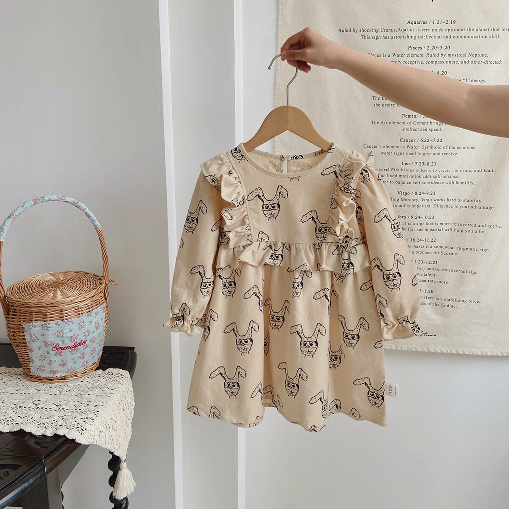 Đầm Công Chúa Tay Ngắn Màu Cầu Vồng Thời Trang Mùa Hè Cho Bé Gái