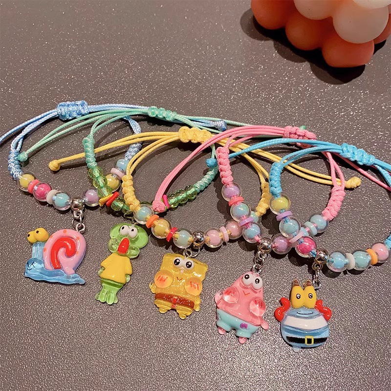 Ahellogirl Vòng Tay Chuỗi Hạt Xốp dopamine Hình Bọt Biển Tinh Tế Dành Cho Bé Trai Và Bé Gái