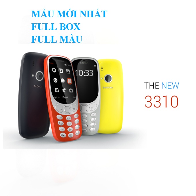 Điện thoại Nokia 3310 Điện thoại Nokia 3310  2 sim - Hàng mới full hộp, Loa to sóng khoẻ